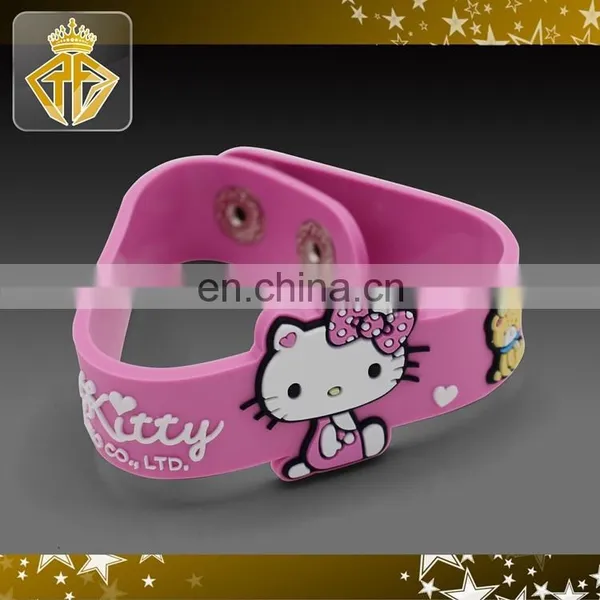 Hot Press PVC Snap Bracelet Wristband photo-3