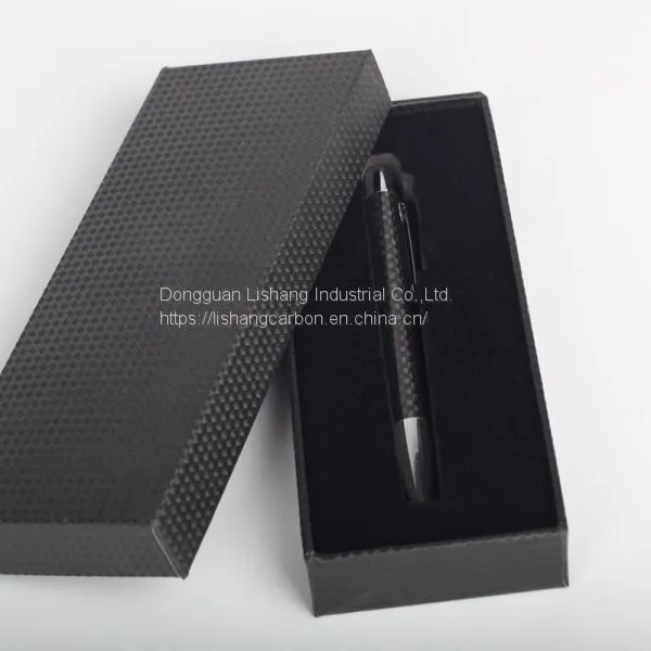 Custom Logo Business Carbon Fiber Neutral Pen Rotating Type Gel Pen photo-5