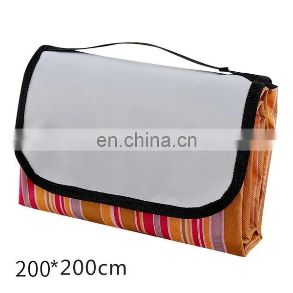 Low Moq Cheap Oxford Cloth Outdoor Camping Beach Grid Style 150*100 Foldable Picnic Mat Waterproof photo-6
