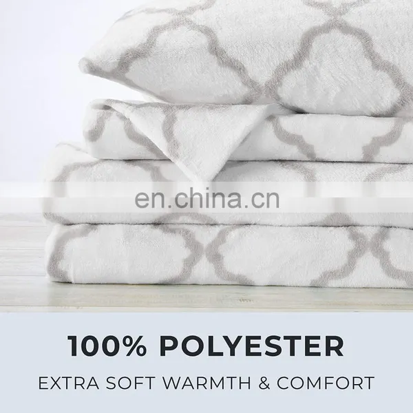 Micro Fleece Extra Soft Cozy Velvet Plush Sheet Set. Deluxe Bed Sheets With Deep Pockets photo-6