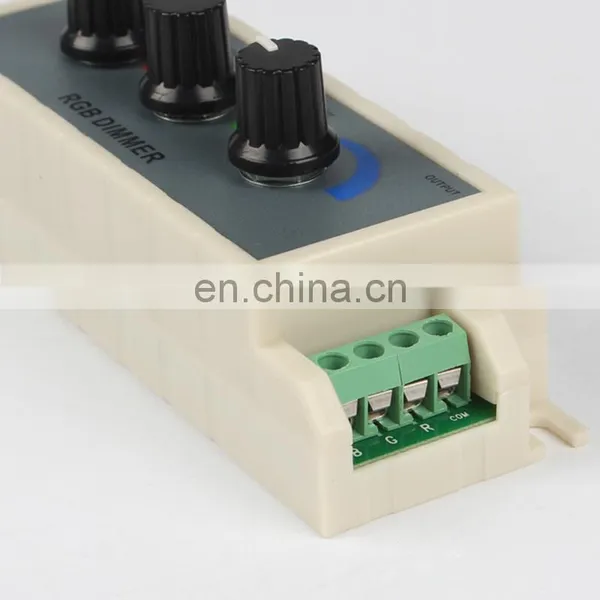 DC12V 24V 9A Knob RGB LED Dimmer Controller Output for RGB/ Single Color LED Strip Lights photo-2