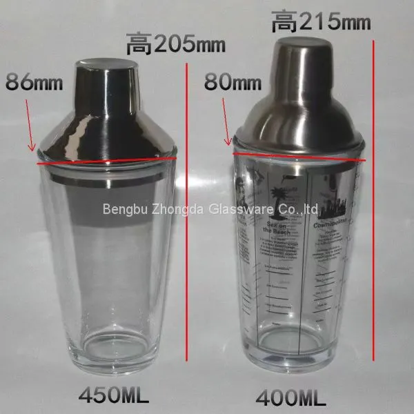 Wholesale Classic Barware Modern Glass Recipe Cocktail Boston Shaker Wine Stainless Steel Bartender photo-3