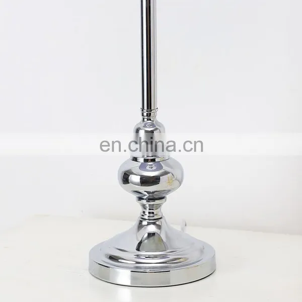 Korean Popular Bedroom Lighting Decoration Handmade White Lampshade Silver Metal LED Desk Lamp photo-4