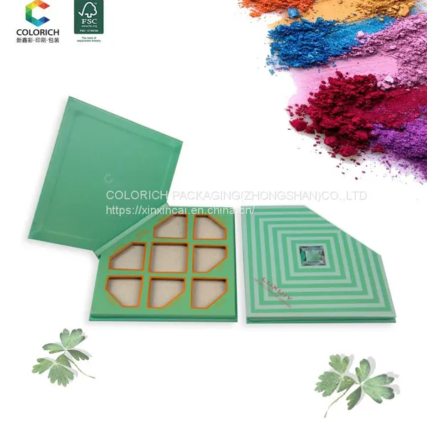Empty Magnetic Eyeshadow Palette Paper Packaging Box Cardboard Storage Box Empty Eyeshadow Container Eyeshadow Palette