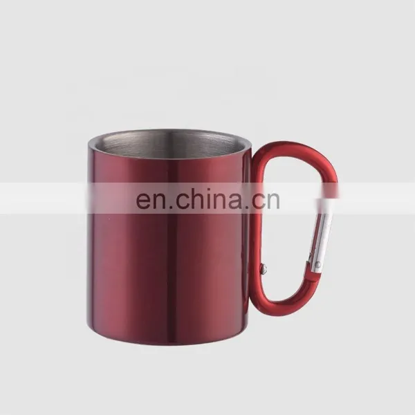 Factory Direct Outdoor Travel Red Stainless Steel Eco Frosty Mini Small 250ml Boot Coffee Beer Horn Mug for Beer