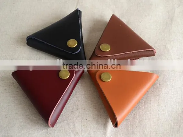 Guangzhou Wholesale Mini Convenient and Practical Genuine Leather Coin Holder Purse With Snap Button photo-2