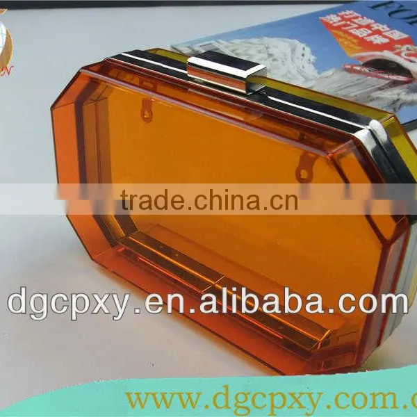 Acrylic Clutch Box Bag Octagon Shape photo-5