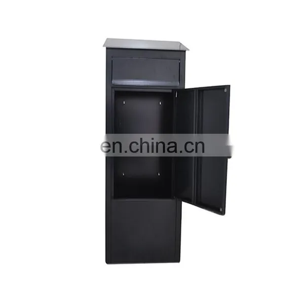 Custom Intelligent Integrated Metal Black Wall Mount Parcel Letter Mailing Mail Post Packaging Large Drop Box photo-3
