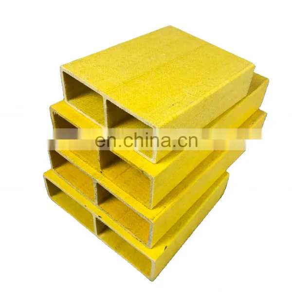 Fiberglass Rectangular Tube FRP Pultrusion Pipe  Epoxy Fiberglass Tubes Structural FRP Square tube