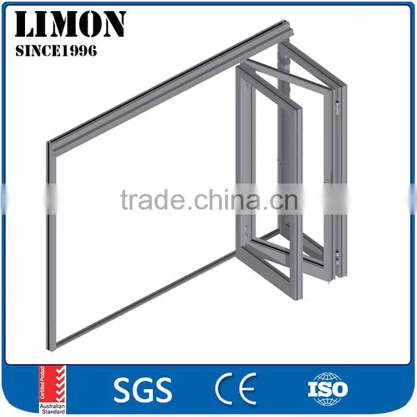 Outwards Opening Aluminum Bi Folding Windows and Doors With Double Glass photo-2