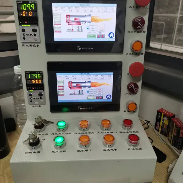 Farr residuum burner asphalt machine control with ignition system installation