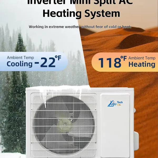 Yuju Full DC Inverter Mini Split Air Conditioner 9000-24000 BTU Wall Mounted Cooling System for Residential & Commercial Use photo-3