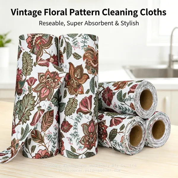 Multifunctional Custom Logo Perforated Cleaning Cloth Roll Tear Off Kitchen Towel Microfiber Terry Towels