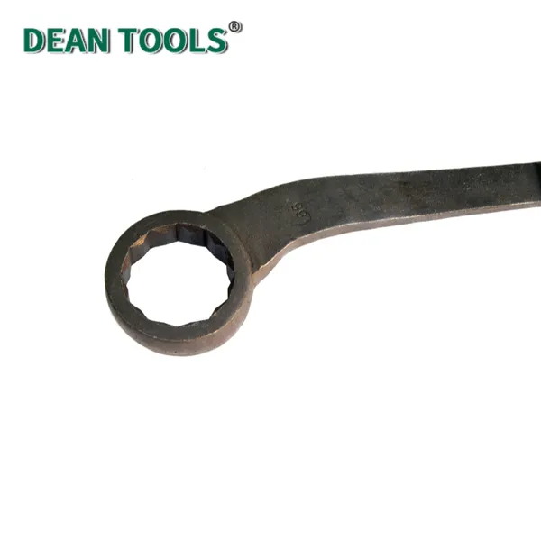 Bent Handle Podger Ring Wrench, 19mm Hex Opening, 200mm Overall Length, Drop Forged and Quenched Tempered photo-4