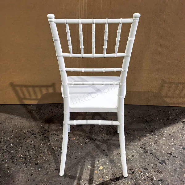 White Chiavari Wedding Chairs for Event Banquet Stackable Plastic Party Dining Chair photo-5
