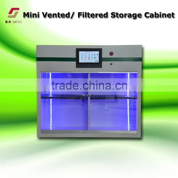 lab Worktop mini filtering chemicals storage cabinet with replacement filter
