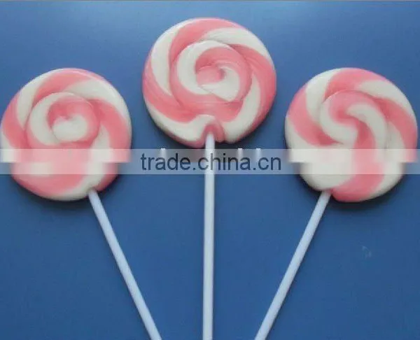 Pink Round Flat Lollipop