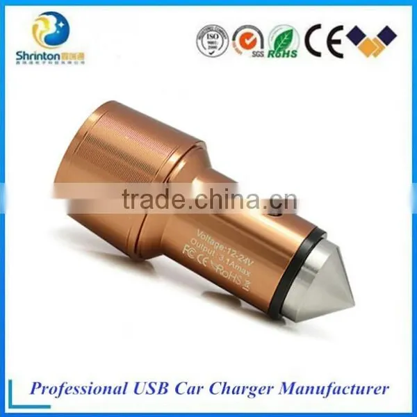 Original Design 2 Usb Car Charger for Mobile Phone and Tablet High Power 5V1A photo-3