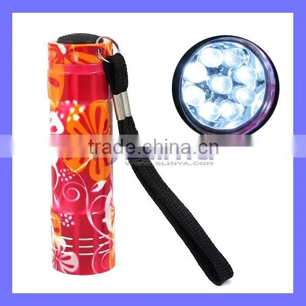 Baking Varnish 90mm 160lm Alloy Aluminum 9 LED Torch