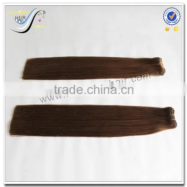 Top Quality Fast Delivery Wholesale Double Drawn Hair Machine Weft Silky Straight 100% Virgin Human Hair Weave photo-6