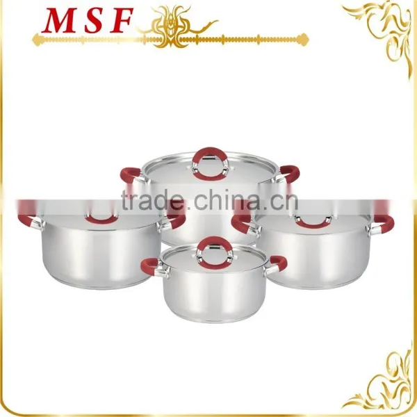 MSF-3997 8pcs Stainless Steel Cookware Set Composition 18cm 24cm 26cm Casserole 24*7cm Rice Cooker photo-3