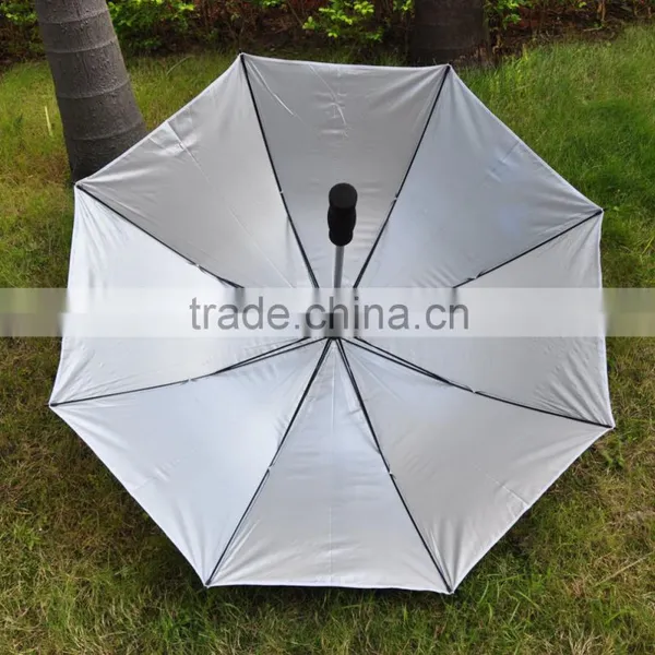 Auto Open High Quality Silver Coated UV Protective Cheap Promotional Custom Stick Umbrella photo-4