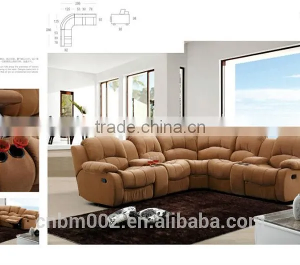 Modern Design Recliner Chair 6 Seater Sofa Fabric Cover