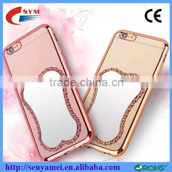 for Iphone6 Case Electroplate pc Cover With Mirror Slim Armor