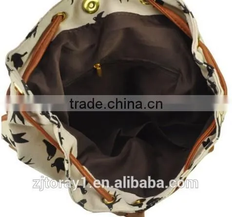 New Style Drawstring Backpack Shoulder School Bag for Girls photo-3