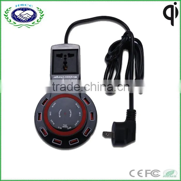Univeral uk Plug Socket Multi Usb Port Wireless Charging Station for Samsung s7 photo-3