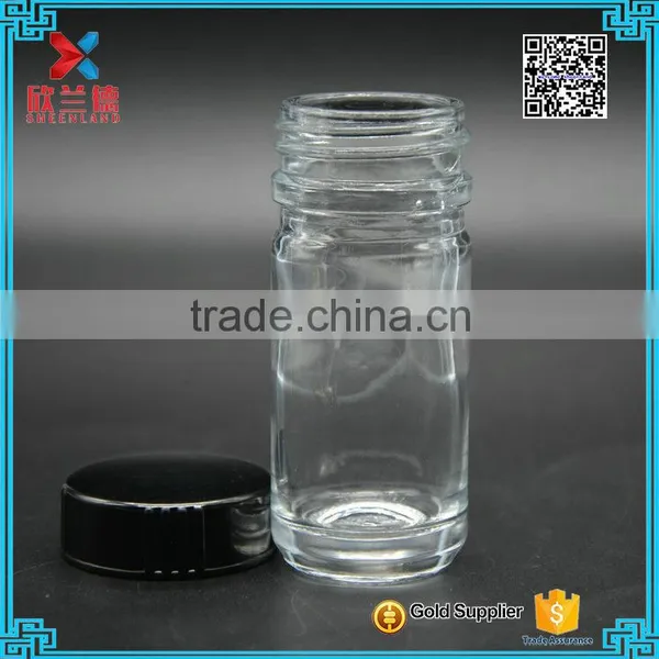 Empty Mini Glass Bottle Wholesale for Medicine Bottle Industry With Black Cap photo-3