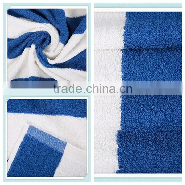 China Wholesale Custom Bathroom 100% Cotton Navy Stripe Beach Towel Supplier's Choice photo-3
