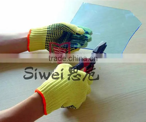 SEEWAY Para-aramid Knitted Cut Resistant Gloves With PVC Dots Dipped Palm for Superior Anti-skid When Holding and Moving Objects photo-2