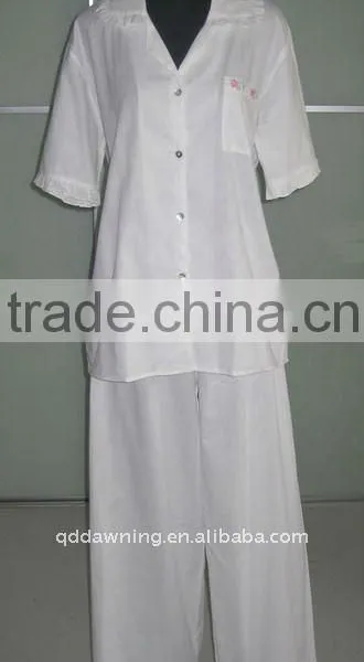 Embroidered White Cotton Kimono photo-5