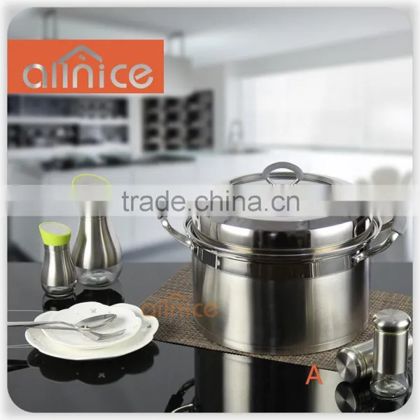 American Style Whole Multi-ply Stainless Cookware - Steamer Pot Series Stock Pot Steamer Pasta Cooker photo-2