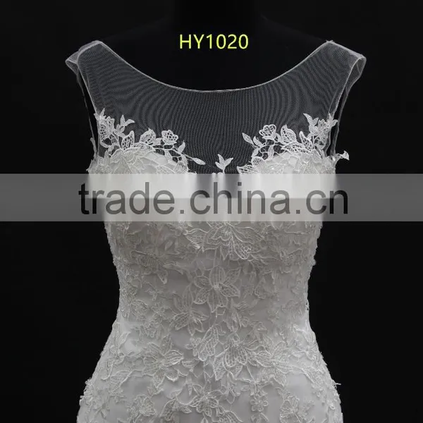 Real Factory Product! Venice Lace Flower With Delicated Beading Mermaid Wedding Dress photo-2