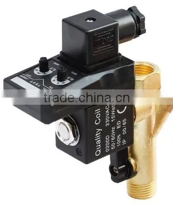 Electronic condensate auto drain for air compressor and air filter