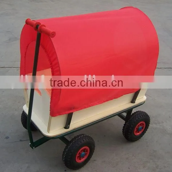 Woody Wagon Pull Along + Canopy- Flyer Cart Radio Trailer Quality Choice photo-3