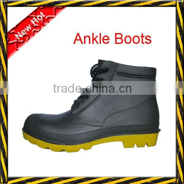 [Gold Suppier]PVC Safety Rain Boots/low Cut Safety Rain Boots/gumboots Laced