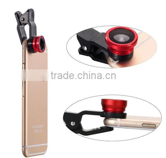 3 in 1 Fisheye Macro Wide Angle Mobile Phone Camera Lens External Lens for Mobile Camera photo-4