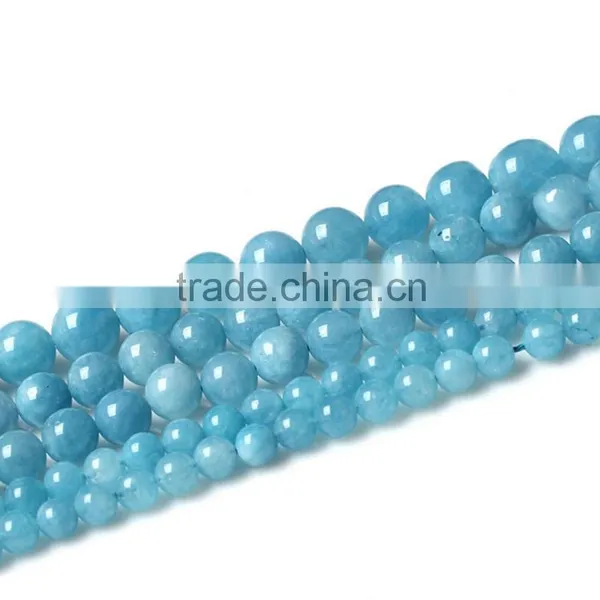 Natural Gem Beads Wholesale Aquamarine Color Treasure Bead Bead Semi-finished Long Chain DIY Handmade Jewelry photo-2