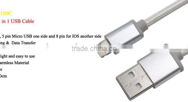 100cm High Quality Mobile Phone Cables USB 2.0 to Micro USB Cable Charger and Sync Cable With Retail Box for Android/Apple photo-2