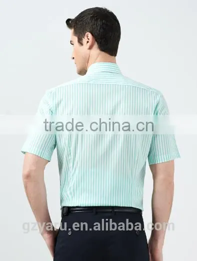 Men's Classical Casual Business Stripe Short Sleeve Shirt photo-3