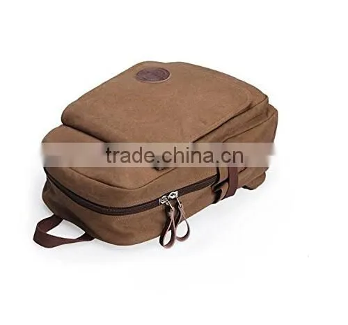Amazon Functional Vintage Canvas Laptop Backpack For Travel photo-4