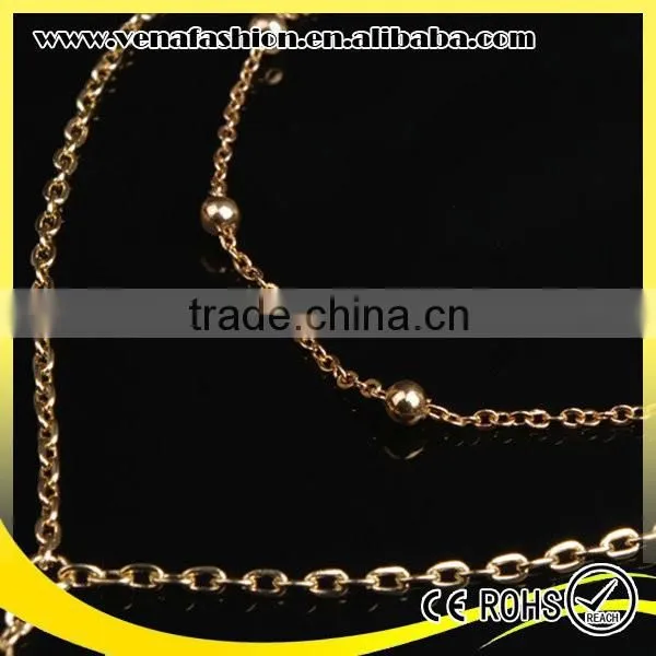 Star Beads Tassel Long Gold Necklace Designs, Plain Gold Necklace photo-3