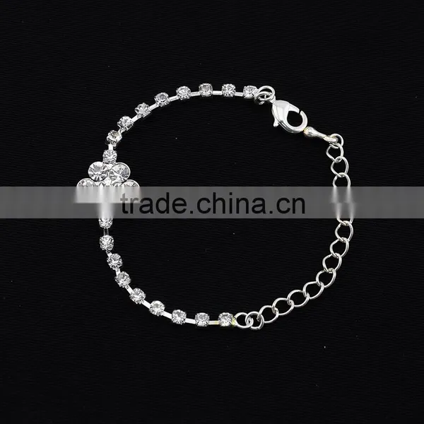 Fahion Wedding Series Woman Bulk Necklace Silver Plated Diamond Bridal Jewelry Set Supplier's Choice photo-6