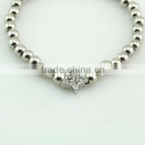 Gold Plated Charm Bracelet Fashion Women Crystal Heart Charm Bracelet photo-6