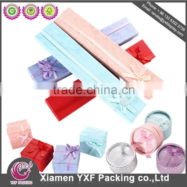 Jewerly Paper Board Paper Packaging Box With Ribbon photo-5