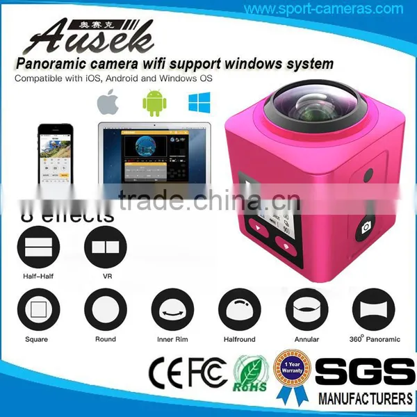 Be Unique !! Go Pro Style Waterproof 30M Wifi 360 Degree Action Camera 360 View Car Camera System