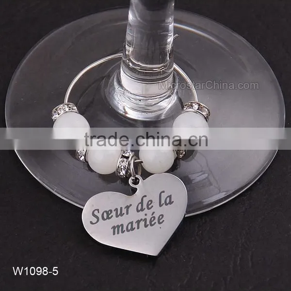 Wedding DIY Decorations French Luxurious Events Table Decorative Crafts Party Supplies Wine Glass Charms photo-6